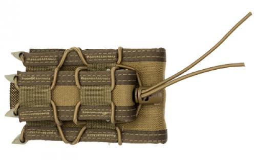 High Speed Gear Double Decker TACO, Dual Magazine Pouch, Molle, Fits (1) Rifle Magazine and (1) Pistol Magazine, Hybrid Kydex and Nylon, Coyote Brown 11DD00CB
