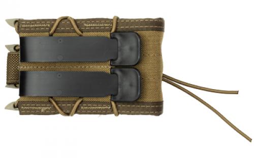High Speed Gear Double Decker TACO, Dual Magazine Pouch, Molle, Fits (1) Rifle Magazine and (1) Pistol Magazine, Hybrid Kydex and Nylon, Coyote Brown 11DD00CB