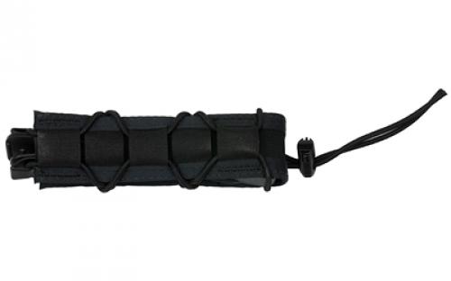 High Speed Gear Extended Pistol TACO LT, Single Magazine Pouch, Molle, Fits Most PCC Magazines, Hybrid Kydex and Nylon, Black 11EX00BK