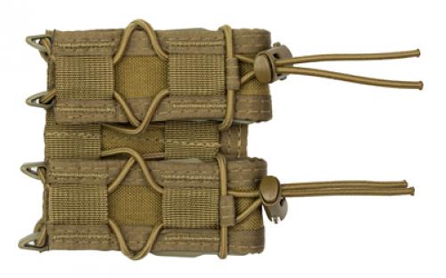 High Speed Gear Pistol TACO, Double Magazine Pouch, Molle, Fits Most Pistol Magazines, Hybrid Kydex and Nylon, Coyote Brown 11PT02CB