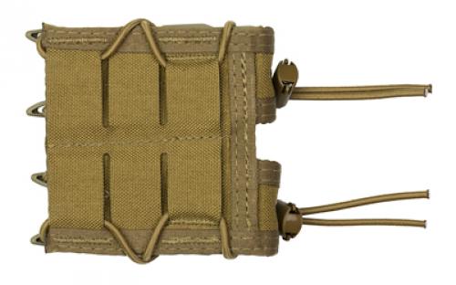 High Speed Gear Pistol TACO, Double Magazine Pouch, Molle, Fits Most Pistol Magazines, Hybrid Kydex and Nylon, Coyote Brown 11PT02CB