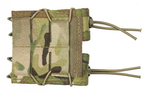 High Speed Gear Pistol TACO, Double Magazine Pouch, MOLLE, Fits Most Pistol Magazines, Hybrid Kydex and Nylon, Multicam 11PT02MC