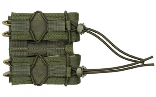 High Speed Gear Pistol TACO, Double Magazine Pouch, MOLLE, Fits Most Pistol Magazines, Hybrid Kydex and Nylon, Olive Drab Green 11PT02OD