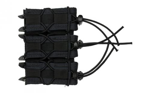 High Speed Gear Pistol TACO, Triple Magazine Pouch, MOLLE, Fits Most Pistol Magazines, Hybrid Kydex and Nylon, Black 11PT03BK