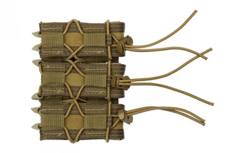 High Speed Gear Pistol TACO, Triple Magazine Pouch, MOLLE, Fits Most Pistol Magazines, Hybrid Kydex and Nylon, Coyote Brown 11PT03CB