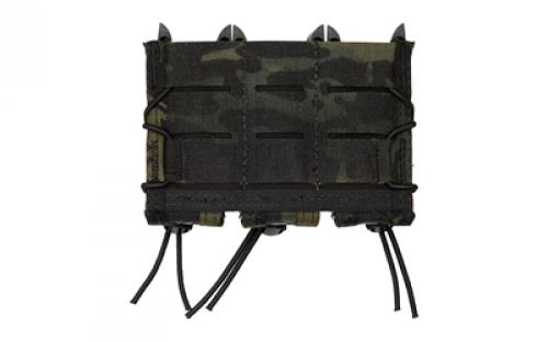 High Speed Gear Pistol TACO, Triple Magazine Pouch, MOLLE, Fits Most Pistol Magazines, Hybrid Kydex and Nylon, Multicam Black 11PT03MB
