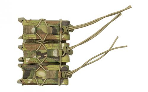 High Speed Gear Pistol TACO, Triple Magazine Pouch, MOLLE, Fits Most Pistol Magazines, Hybrid Kydex and Nylon, Multicam 11PT03MC