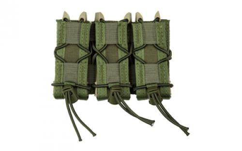 High Speed Gear Pistol TACO, Triple Magazine Pouch, MOLLE, Fits Most Pistol Magazines, Hybrid Kydex and Nylon, Olive Drab Green 11PT03OD