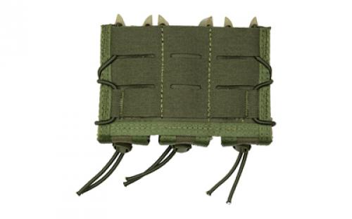 High Speed Gear Pistol TACO, Triple Magazine Pouch, MOLLE, Fits Most Pistol Magazines, Hybrid Kydex and Nylon, Olive Drab Green 11PT03OD