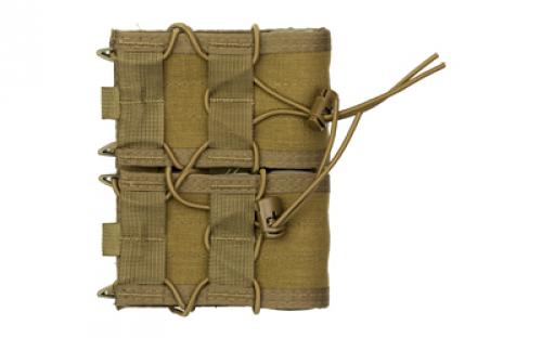 High Speed Gear Double Rifle TACO, Dual Magazine Pouch, Molle, Fits Most Rifle Magazines, Hybrid Kydex and Nylon, Coyote Brown 11TA02CB