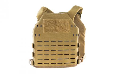 High Speed Gear Core Plate Carrier, Body Armor Carrier, Designed to Fit Large SAPI or 10X12 Commercial Plates, Nylon Construction, Matte Finish, Coyote Brown 40PC13CB