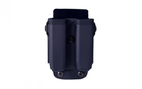 High Speed Gear Uniform Line, Twin Mag Pouch, Size 1, Black, Fits MOLLE or Belt, Kydex, Universal Clip Mount 42P102BK