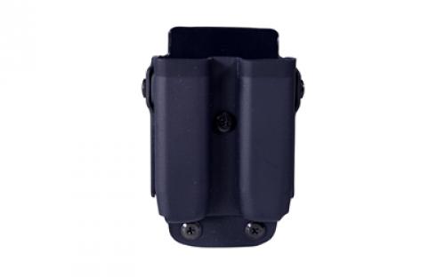 High Speed Gear Uniform Line, Twin Mag Pouch, Size 2, Black, Fits MOLLE or Belt, Kydex, Universal Clip Mount 42P202BK