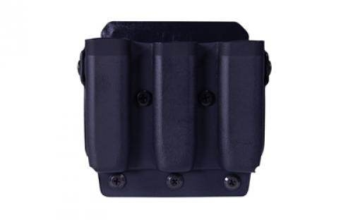 High Speed Gear Uniform Line, Triple Mag Pouch, Size 2, Black, Fits MOLLE or Belt, Kydex, Universal Clip Mount 42P203BK
