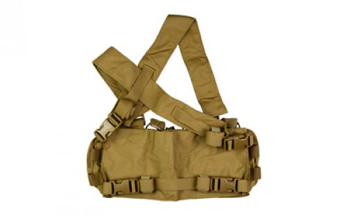 Haley Strategic Partners D3CR-H, Chest Rig, Supports .308 Platforms, Nylon Construction, Coyote Brown, Includes (4) Rifle Magazine Pouches, (2) Pistol Pouches, (1) Large Pouch, (1) Small Pouch & X-Harness D3CRH-1-1-COY