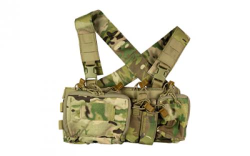 Haley Strategic Partners D3CR-H, Chest Rig, Supports .308 Platforms, Nylon Construction, Multicam, Includes (4) Rifle Magazine Pouches, (2) Pistol Pouches, (1) Large Pouch, (1) Small Pouch & X-Harness D3CRH-1-1-MC