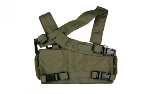Haley Strategic Partners D3CR-H, Chest Rig, Supports .308 Platforms, Nylon Construction, Ranger Green, Includes (4) Rifle Magazine Pouches, (2) Pistol Pouches, (1) Large Pouch, (1) Small Pouch & X-Harness D3CRH-1-1-RG