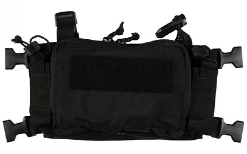 Haley Strategic Partners D3CR Micro, Chest Rig, Nylon Construction, Black, Includes (1) Large Open Pouch, (2) Pistol Magazines, (1) Pouch & X-Harness D3CRM-1-1-BLK