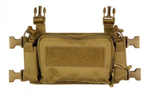 Haley Strategic Partners D3CR Micro, Chest Rig, Nylon Construction, Coyote Brown, Includes (1) Large Open Pouch, (2) Pistol Magazines, (1) Pouch & X-Harness D3CRM-1-1-COY