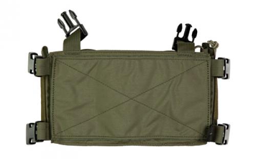 Haley Strategic Partners D3CR Micro, Chest Rig, Nylon Construction, Ranger Green, Includes (1) Large Open Pouch, (2) Pistol Magazines, (1) Pouch & X-Harness D3CRM-1-1-RG