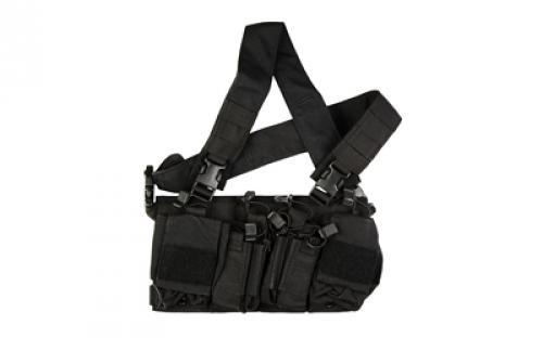 Haley Strategic Partners D3CRX, Chest Rig, Nylon Construction, Black, Includes (4) Rifle Magazine Pouches, (4) Pistol Pouches, (2) Pouches, X-Harness D3CRX-1-1-BLK