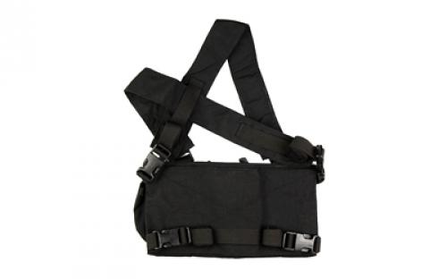 Haley Strategic Partners D3CRX, Chest Rig, Nylon Construction, Black, Includes (4) Rifle Magazine Pouches, (4) Pistol Pouches, (2) Pouches, X-Harness D3CRX-1-1-BLK