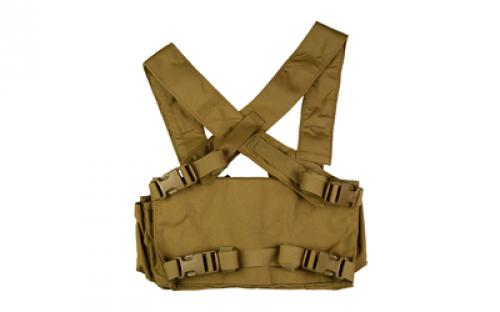 Haley Strategic Partners D3CRX, Chest Rig, Nylon Construction, Coyote Brown, Includes (4) Rifle Magazine Pouches, (4) Pistol Pouches, (2) Pouches, X-Harness D3CRX-1-1-COY