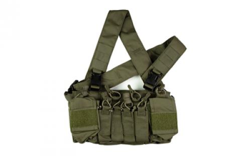 Haley Strategic Partners D3CRX, Chest Rig, Nylon Construction, Ranger Green, Includes (4) Rifle Magazine Pouches, (4) Pistol Pouches, (2) Pouches & X-Harness D3CRX-1-1-RG