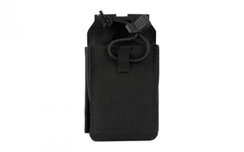 Haley Strategic Partners Single Rifle Mag Pouch, Magazine Pouch, Fits Most 556/308/545/762 Magazines, Constructed of Squadron Laminate, With Woven Elastic Webbing, Black POUCH_RM_MP2-1-1-BLK