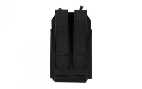 Haley Strategic Partners Single Rifle Mag Pouch, Magazine Pouch, Fits Most 556/308/545/762 Magazines, Constructed of Squadron Laminate, With Woven Elastic Webbing, Black POUCH_RM_MP2-1-1-BLK