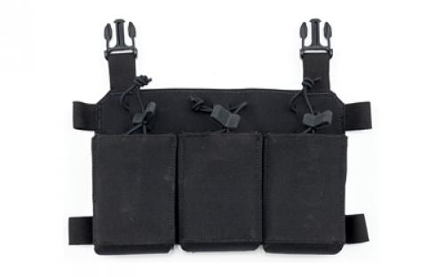 Haley Strategic Partners Thorax, Triple Rifle Mag Placard, Fits (3) Rifle Magazines, Includes MP2 Inserts, 500D/1000D Nylon Laminate Construction, Black TPC_TRMP_MP2-2-3-BLK