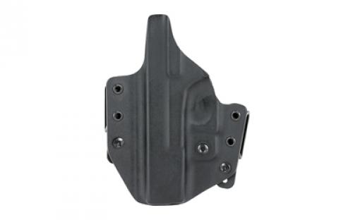 L.A.G. Tactical, Inc. Defender Series, OWB/IWB Holster, Fits Glock 17/22/31, Kydex, Right Hand, Black Finish 1013