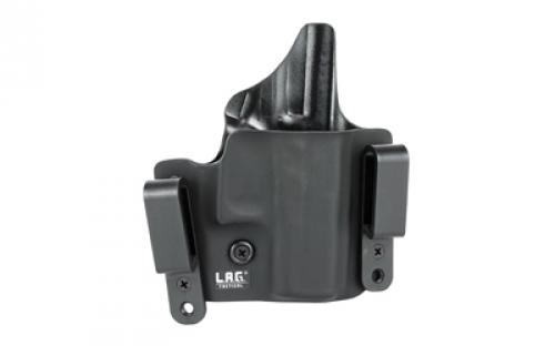 L.A.G. Tactical, Inc. Defender Series, OWB/IWB Holster, Fits Glock 42, Kydex, Right Hand, Black Finish 1044