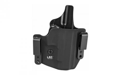 L.A.G. Tactical, Inc. Defender Series, OWB/IWB Holster, Fits Glock 48, Kydex, Right Hand, Black Finish 1063