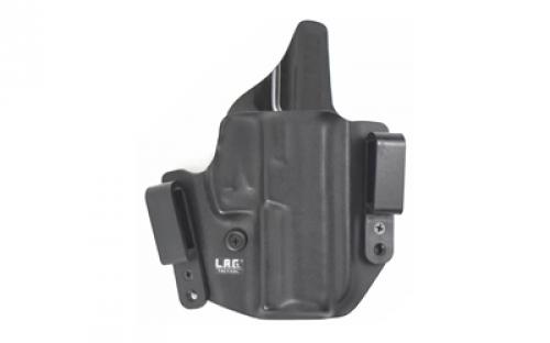 L.A.G. Tactical, Inc. Defender Series, OWB/IWB Holster, Fits IWI Masada Slim, Kydex, Right Hand, Black 19012