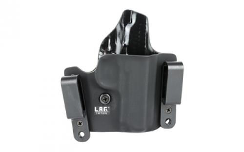 L.A.G. Tactical, Inc. Defender Series, OWB/IWB Holster, Fits SIG P938, Kydex, Right Hand, Black Finish 2022