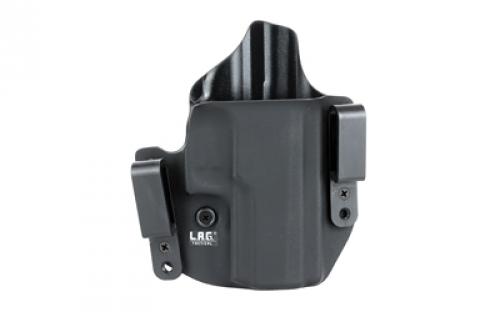 L.A.G. Tactical, Inc. Defender Series, OWB/IWB Holster, Fits SIG P320 Compact 9/40, Kydex, Right Hand, Black Finish 2031