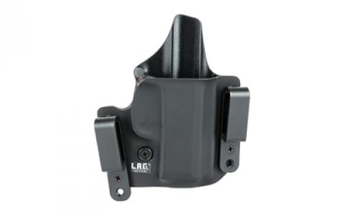 L.A.G. Tactical, Inc. Defender Series, OWB/IWB Holster, Fits SIG P365, Kydex, Right Hand, Black Finish 2084
