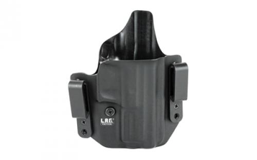 L.A.G. Tactical, Inc. Defender Series, OWB/IWB Holster, Fits Springfield XD Service 9/40, 4 Barrel, Kydex, Right Hand, Black Finish 3010