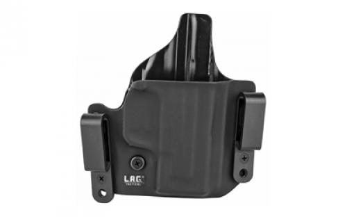 L.A.G. Tactical, Inc. Defender Series, OWB/IWB Holster, Fits SA XD Mod2 3 Sub-C 9/40, Kydex, Right Hand, Black Finish 3047