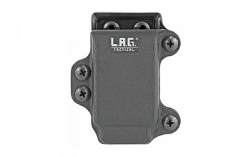 L.A.G. Tactical, Inc. Single Pistol Magazine Carrier, Fits All Single Stack 45ACP Magazines, Kydex, Black Finish 34003
