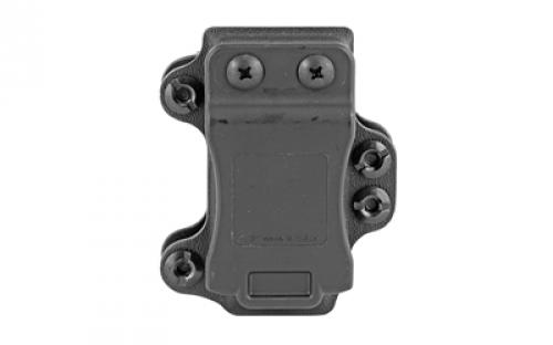 L.A.G. Tactical, Inc. Single Pistol Magazine Carrier, Fits Glock 43 and M&P Shield Magazines, Kydex, Black Finish 34005