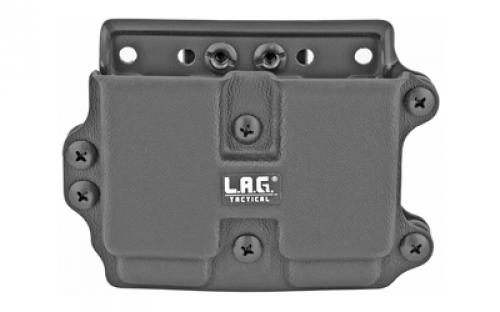 L.A.G. Tactical, Inc. DMC M.C.S., Double Magazine Pouch, Fits .45ACP Full Size Magazines, Kydex, Matte Finish, Black 34009