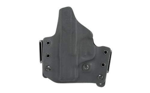 L.A.G. Tactical, Inc. Defender Series, OWB/IWB Holster, Fits S&W M&P Shield 9/40, Kydex, Right Hand, Black Finish 4007