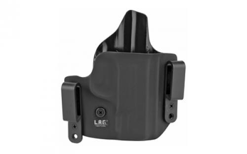 L.A.G. Tactical, Inc. Defender Series, OWB/IWB Holster, Fits S&W M&P Shield .45, Kydex, Right Hand, Black Finish 4043