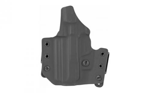 L.A.G. Tactical, Inc. Defender Series, OWB/IWB Holster, Fits S&W M&P Shield 380 EZ, Kydex, Right Hand, Black Finish 4062