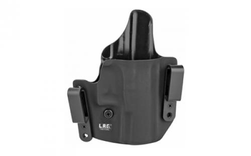 L.A.G. Tactical, Inc. Defender Series, OWB/IWB Holster, Fits Walther PPQ, Kydex, Right Hand, Black Finish 5004