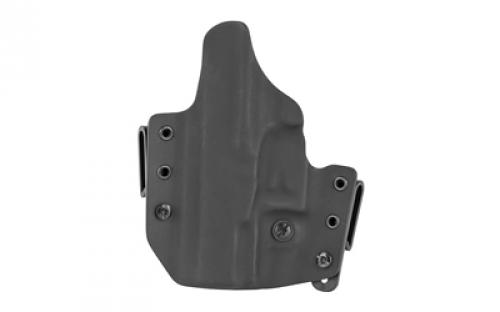 L.A.G. Tactical, Inc. Defender Series, OWB/IWB Holster, Fits Walther PPQ, Kydex, Right Hand, Black Finish 5004