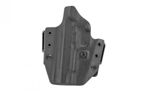 L.A.G. Tactical, Inc. Defender Series, OWB/IWB Holster, Fits 1911 4", Kydex, Right Hand, Black Finish 6001