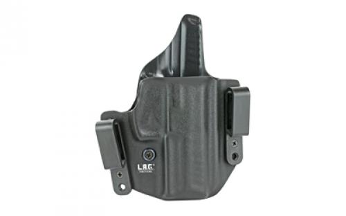 L.A.G. Tactical, Inc. Defender Series, OWB/IWB Holster, Fits H&K VP9, Kydex, Right Hand, Black Finish 9026